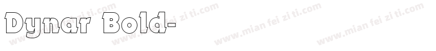 Dynar Bold字体转换